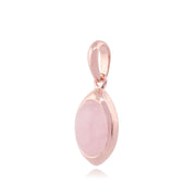 Collana Gala' con quarzo rosa pastello in argento sterling placcato oro rosa 9 ct