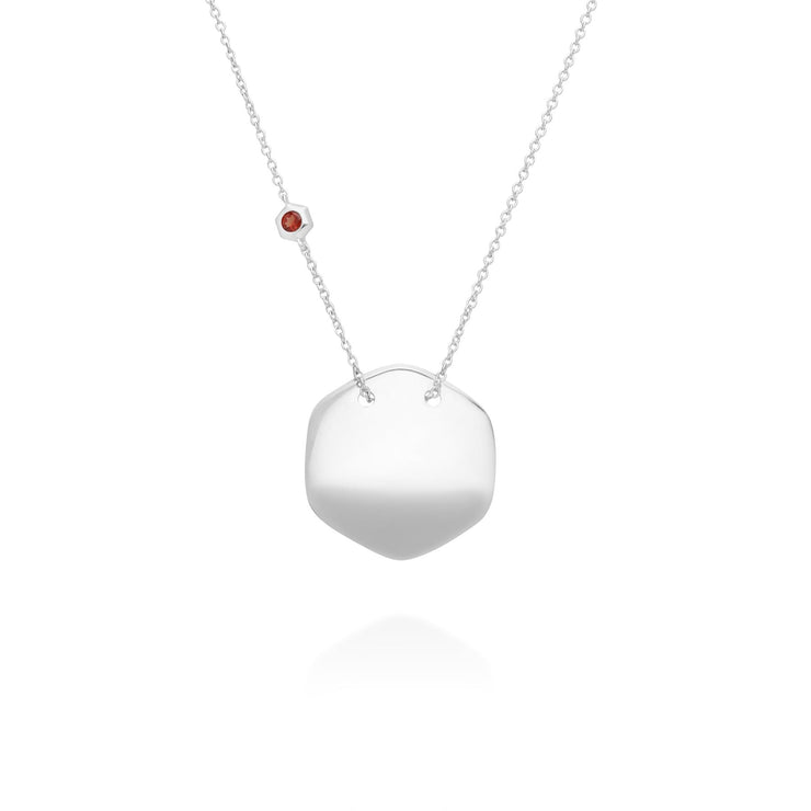 Collana con incisione di smeraldi in argento 925