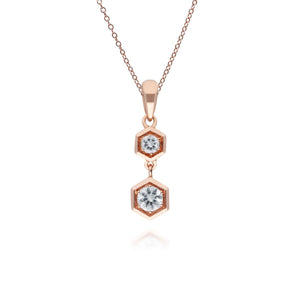 Clear Sapphire Pendant Necklace