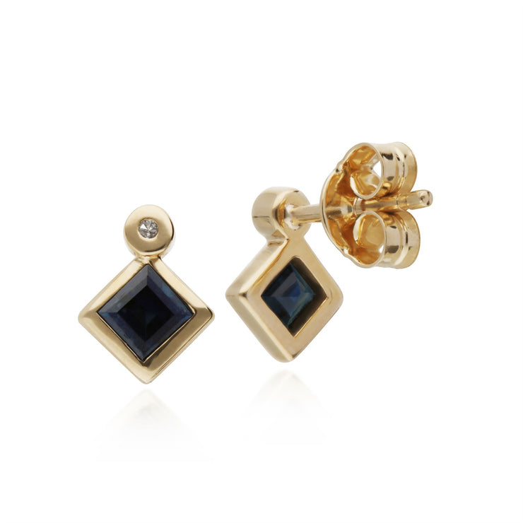 Orecchini con rubini, ORO GIALLO RUBINO DA 9 CT e orecchini con diamanti