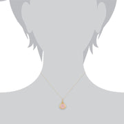 Collana pastello "Diantha" con quarzo rosa in argento sterling placcato oro giallo da 9 ct