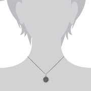 Collana stile Rennie Mackintosh in argento 925 marcasite