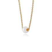Collana di perle, collana di perle d'acqua dolce da 2,30 ct, argento 925 placcato oro