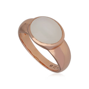 Kosmos Moonstone Cocktail Ring in Rose Gold Plated Sterling Silver
