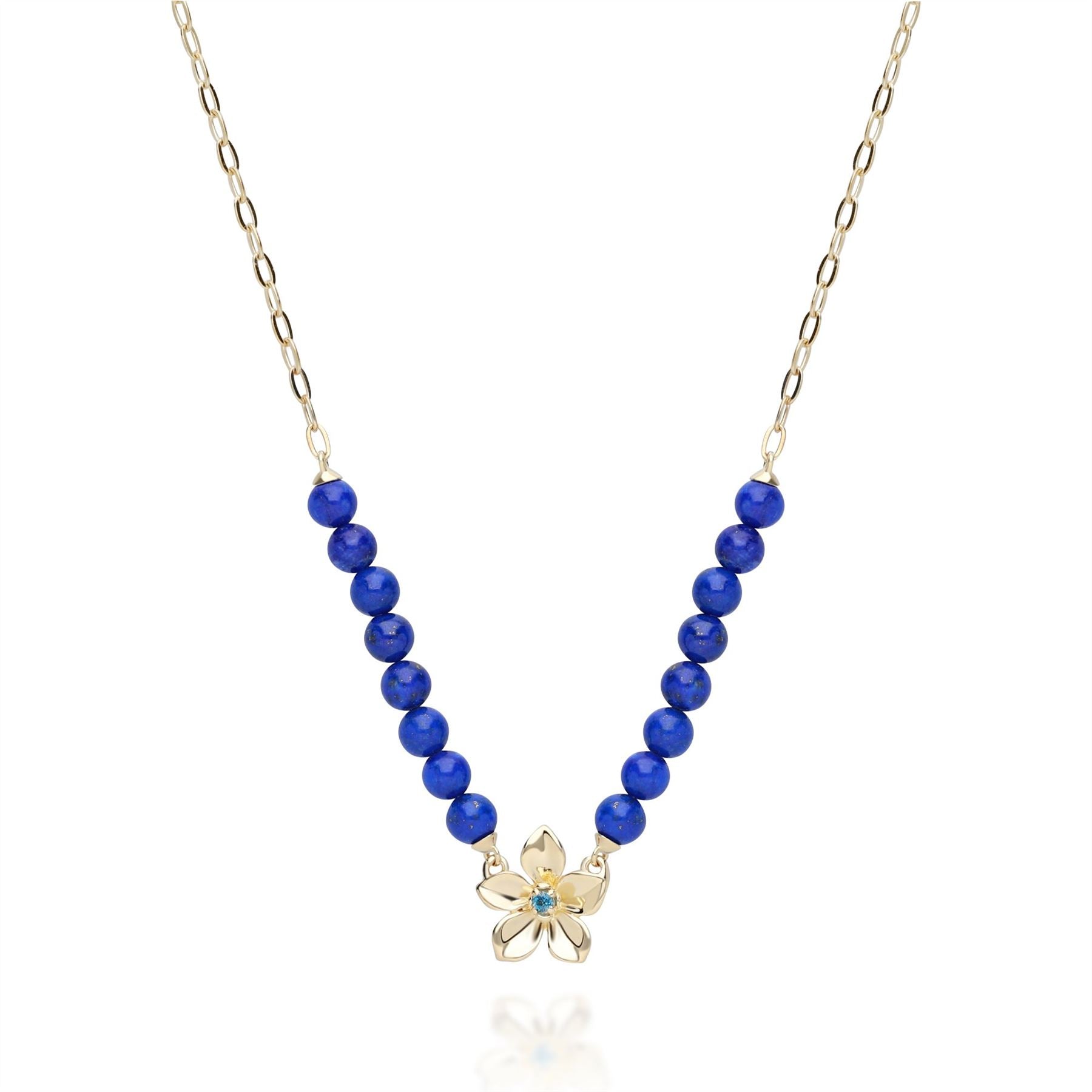 ECFEW™ 'The Creator' Collana con lapislazzuli e topazio blu