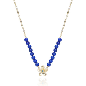 ECFEW™ 'The Creator' Collana con lapislazzuli e topazio blu