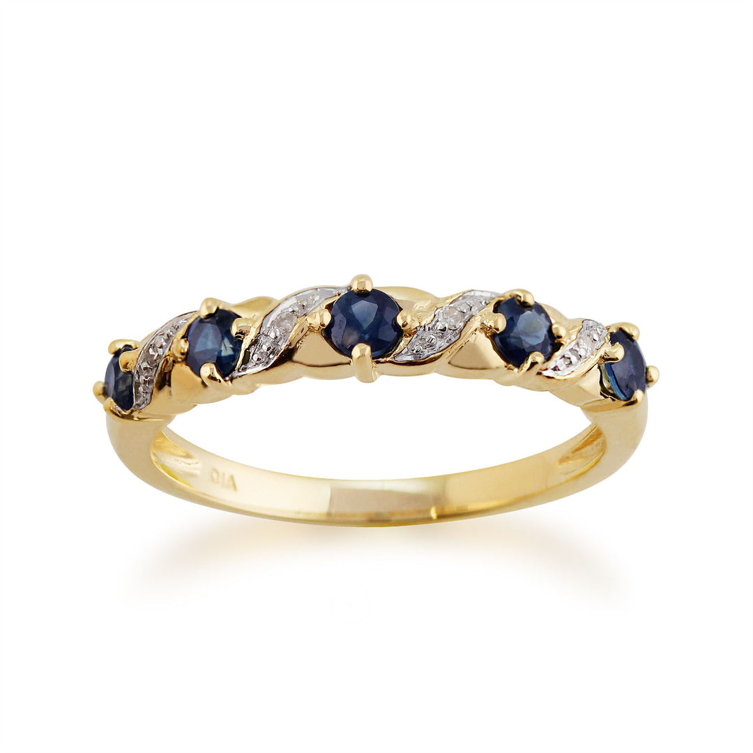 Anello Eternity In Zaffiro Blu Rotondo Unico In Argento Sterling 925 Regali Anello Eternity In Zaffiro Blu Rotondo Unico In Argento Sterling 925 Regali