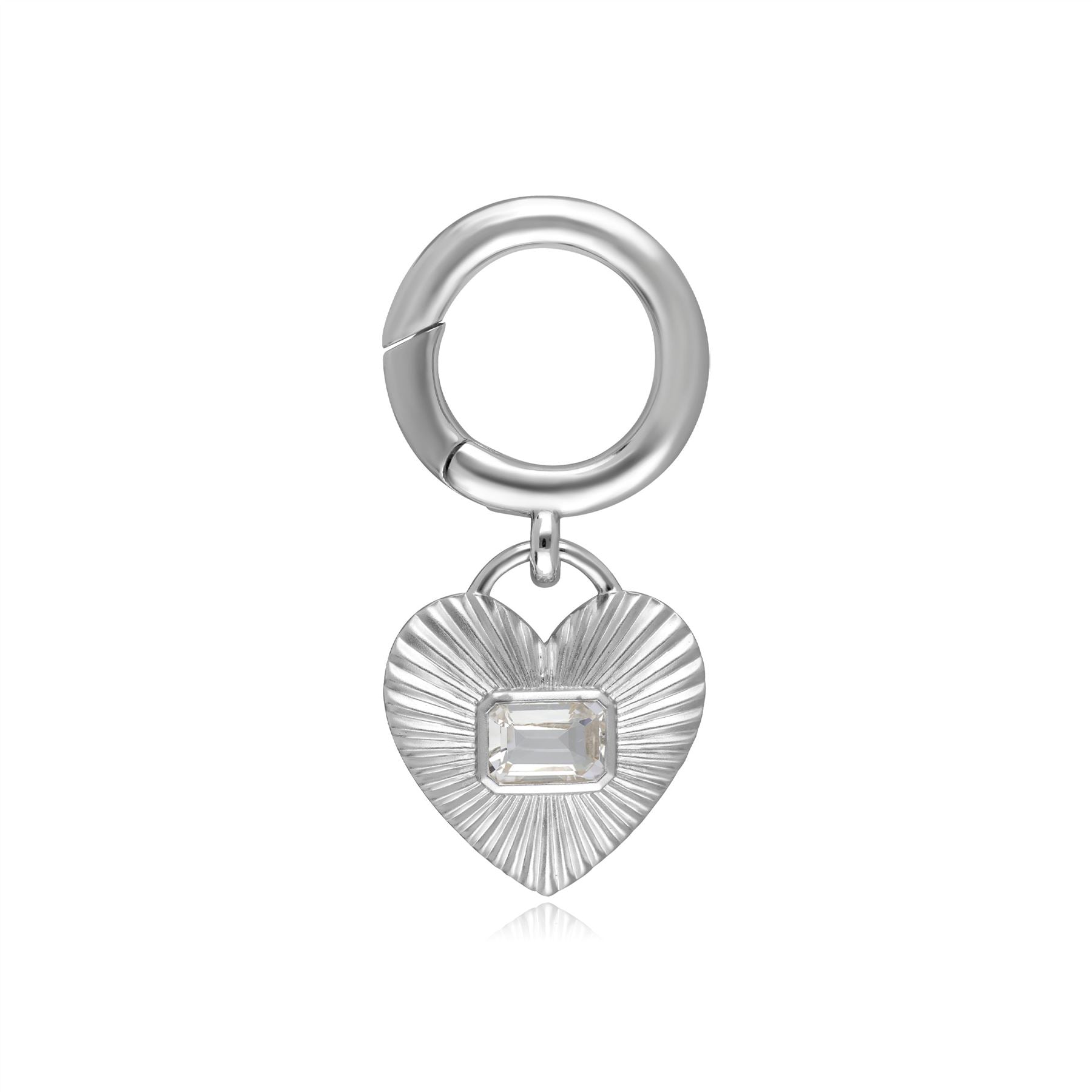 Queen of Paws White Topaz Small Silver Pet Tag