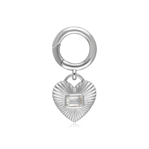 Queen of Paws White Topaz Small Silver Pet Tag