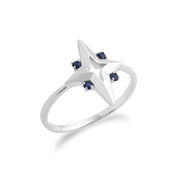 Gemondo Anello con stella ZAFFIRO, argento sterling da 0,07 ct Anello con stella ZAFFIRO