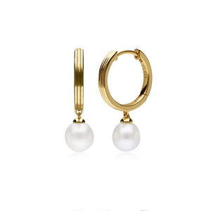 Caruso Pearl Dangle Hoop Earrings