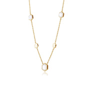 Collana geometrica Argento 925 placcato oro Madreperla esagonale
