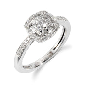Anello a grappolo Gemondo in oro bianco da 18 ct con diamanti da 0,33 ct