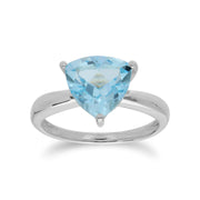 Anello con topazio Gemondo, anello con prisma di novembre con topazio azzurro in argento sterling - TOPAZIO
