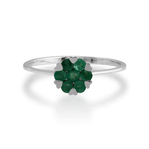 Gemondo 925 Sterling Silver 0.18ct Emerald Ring