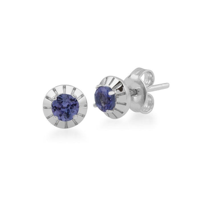 ORECCHINI TANZANITE, borchie TANZANITE in argento sterling 925 da 0,34 ct CT