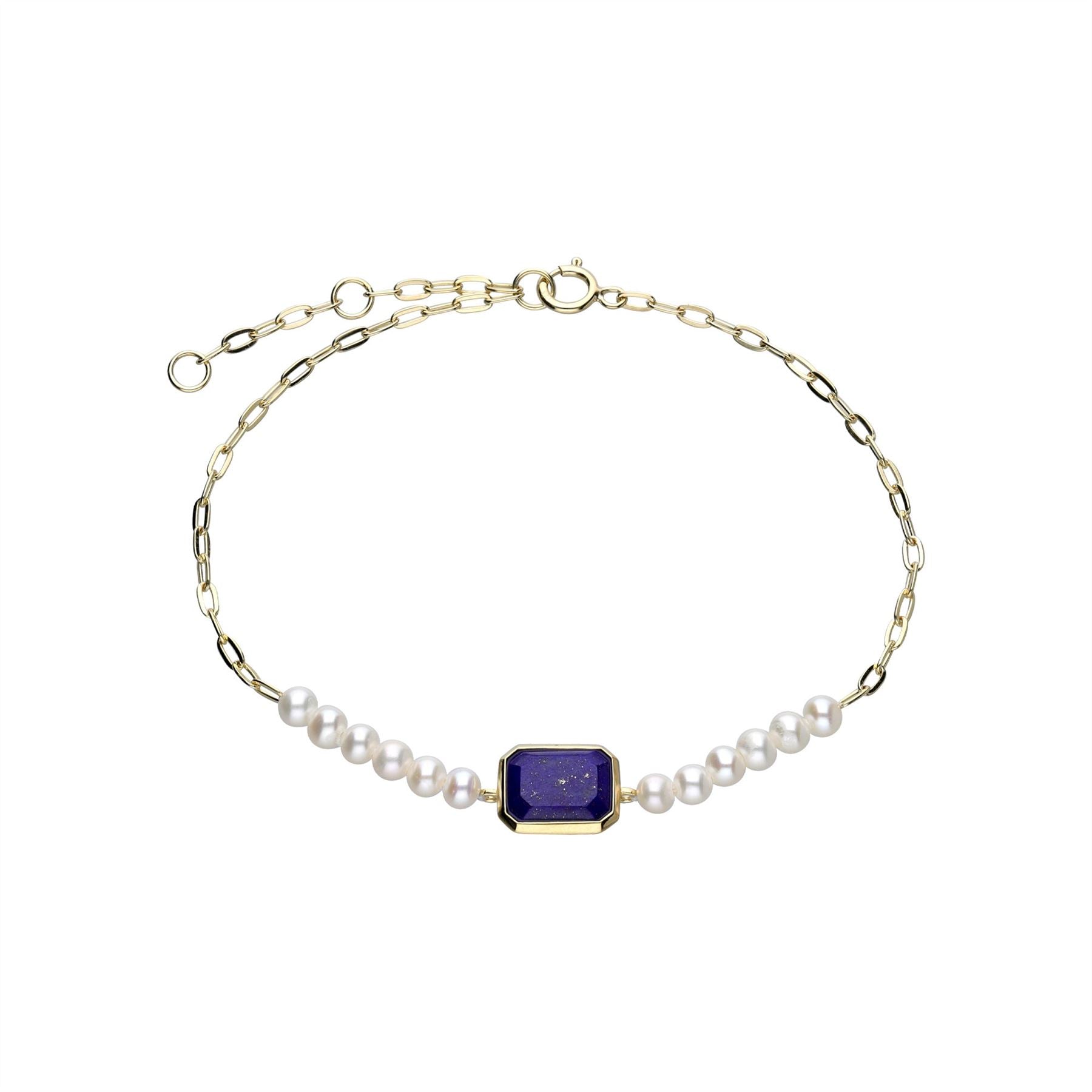 ECFEW™ 'The Unifier' Bracciale con lapislazzuli e perle
