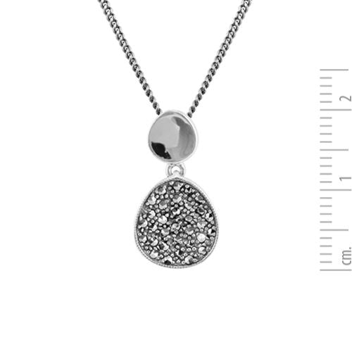 Collana e orecchini con pendente in stile Art Déco Marcasite in argento 925