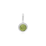 Classico ciondolo con lucchetto a cuore in argento 925 e ciondoli con peridoto