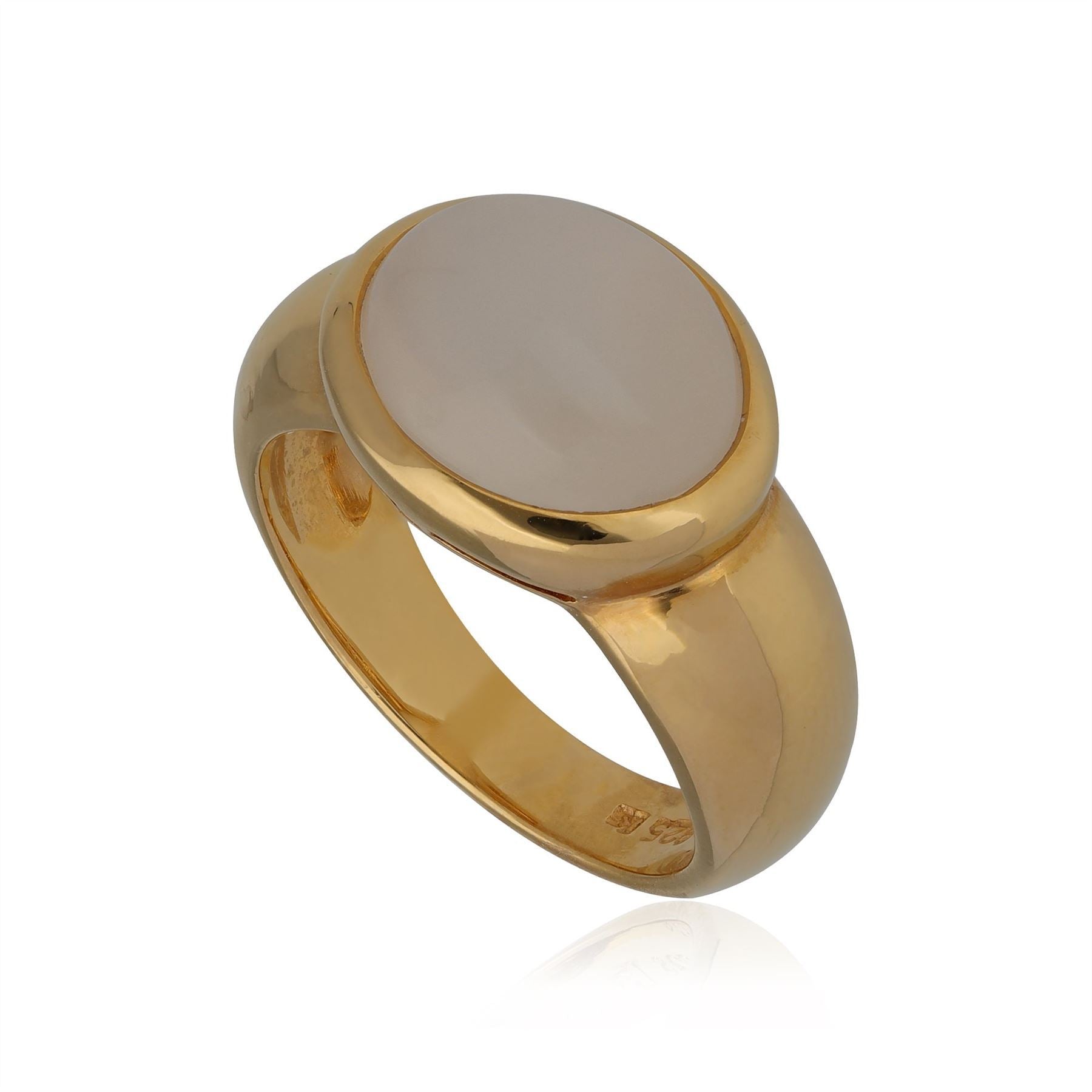 Kosmos Moonstone Cocktail Ring in Gold Plated Sterling Silver