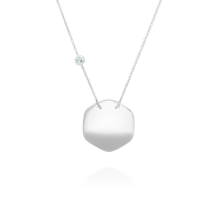 Collana in argento 925 con incisione granato