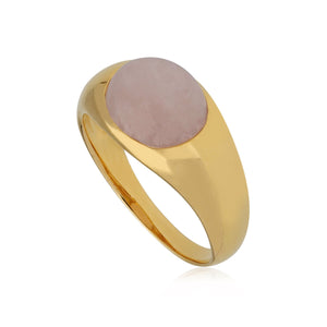 Kosmos Morganite Cocktail Ring in Gold Plated Sterling Silver