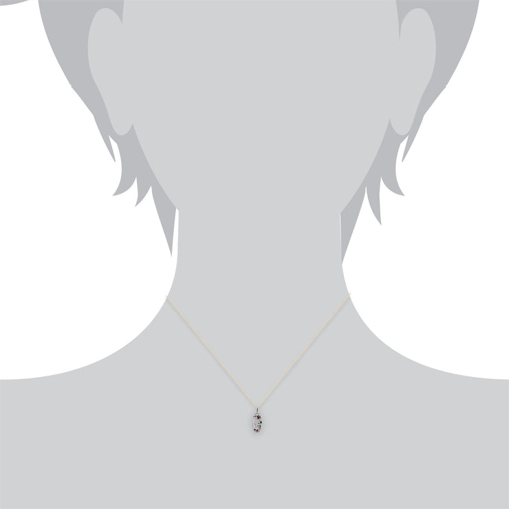 Ciondolo Stile Rennie Mackintosh Argento 925 Marcasite e Smalto