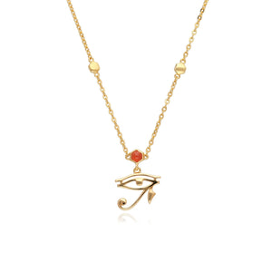 ECFEW™ Collana Occhio di Ra con corniola