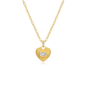Queen of Hearts White Topaz Necklace