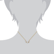Collana di perle, collana di perle d'acqua dolce da 3,51 ct, argento 925 placcato oro
