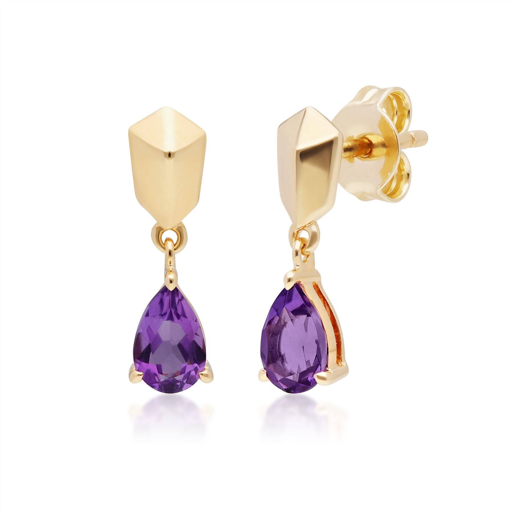 Sterling Silver Amethyst Drop Earrings