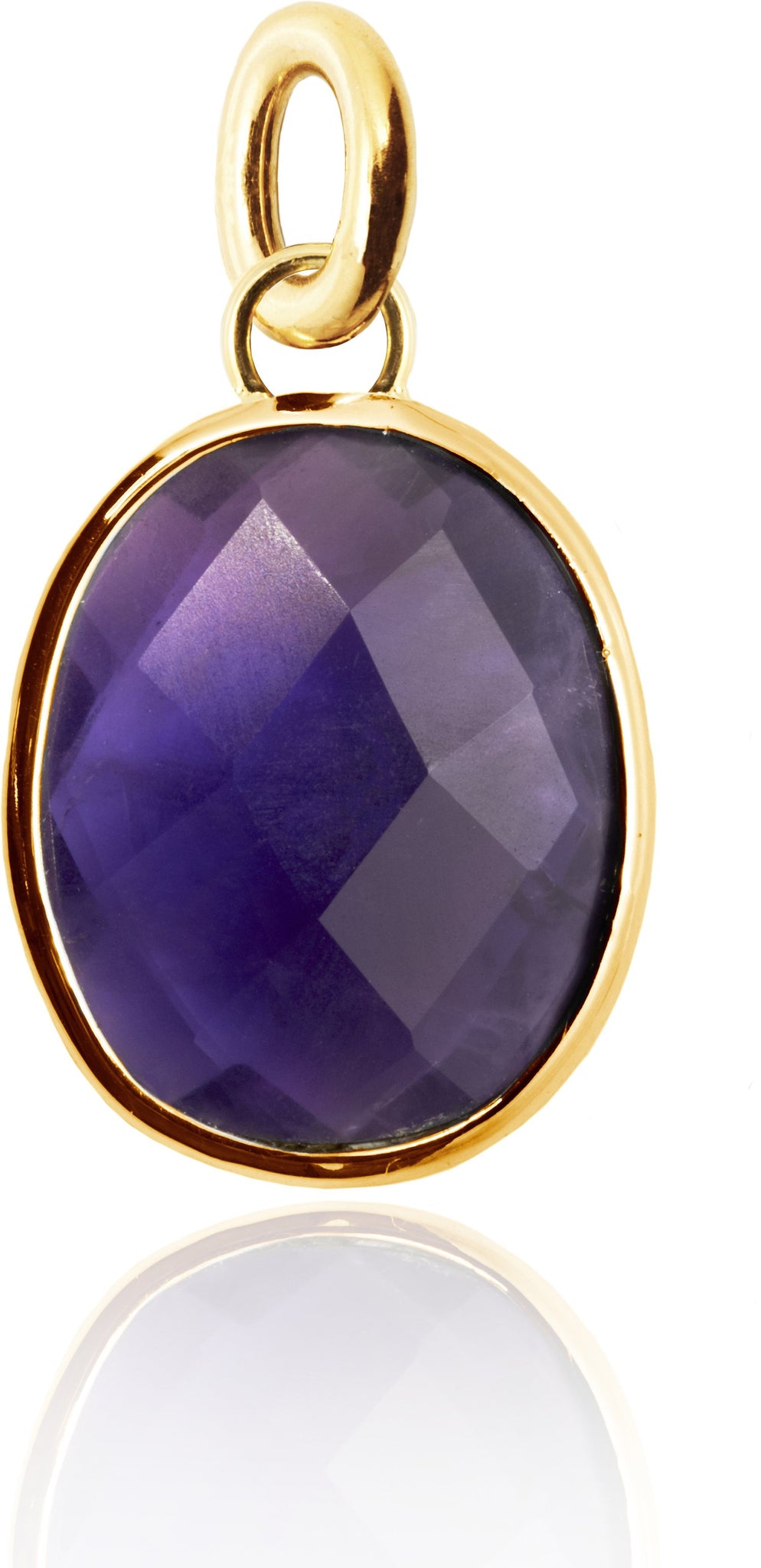 Chrysalis Gold Vermeil on Silver Oval Faceted Amethyst Pendant Image