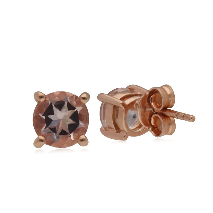 Orecchini Kosmos Morganite in oro rosa 375