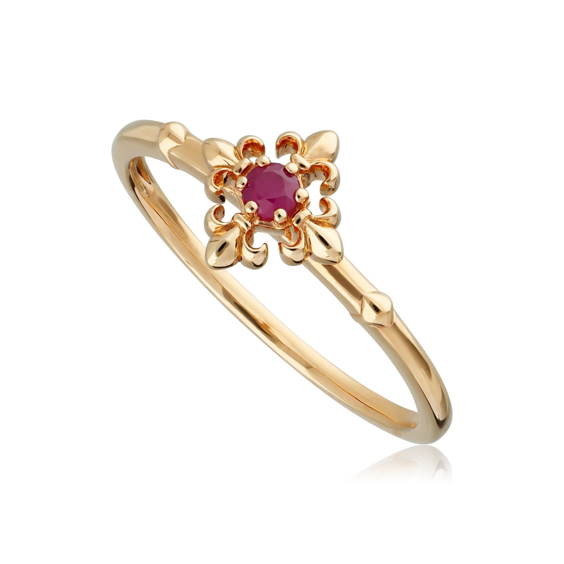 ECFEW™ Ruby Fleur De Lis Ring