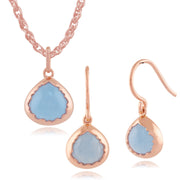 Orecchini pendenti e pendenti Boho in argento 925 placcato oro giallo con castone in giada blu