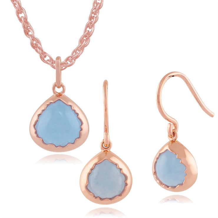 Orecchini pendenti e pendenti Boho in argento 925 placcato oro giallo con castone in giada blu