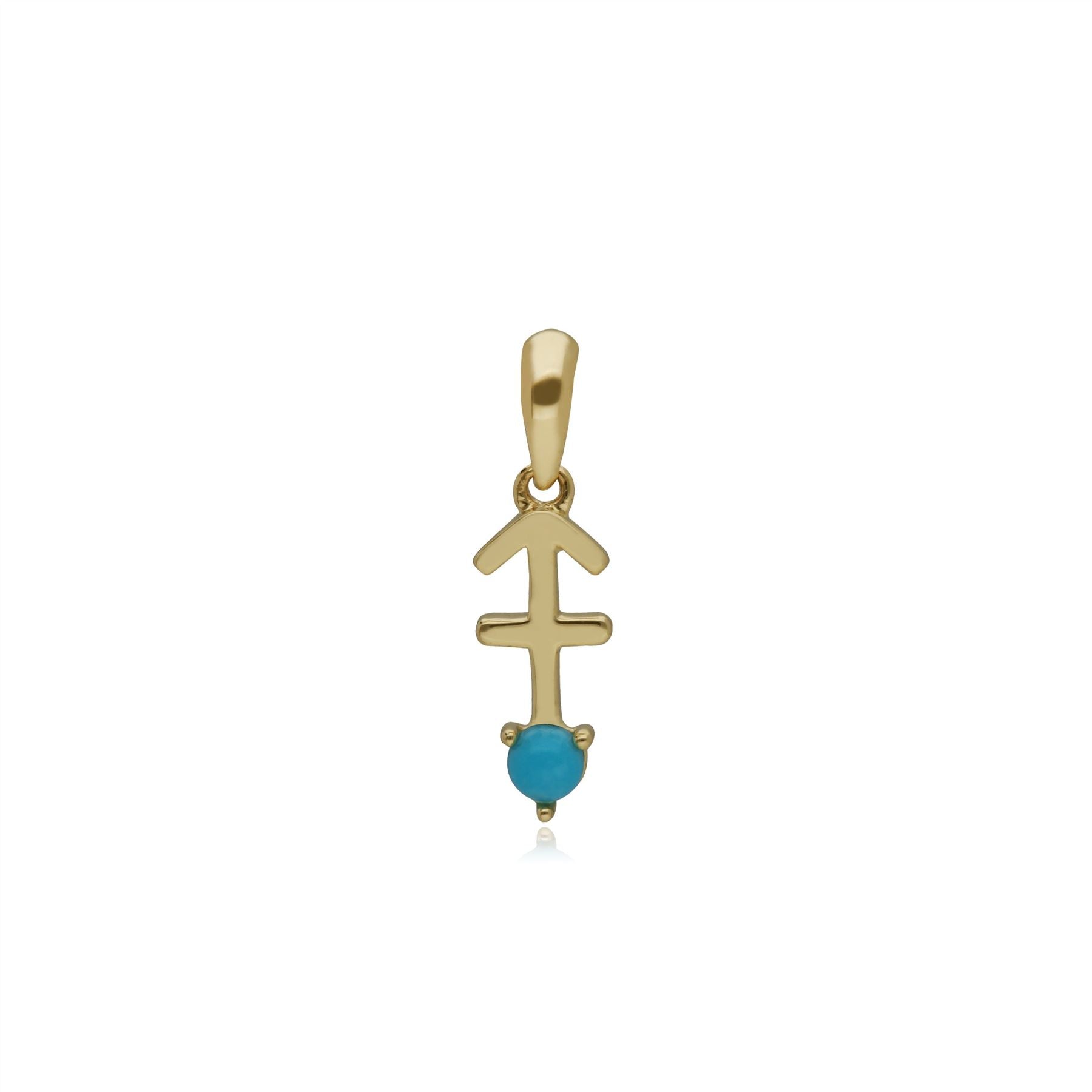 Turquoise Sagittarius Zodiac Charm