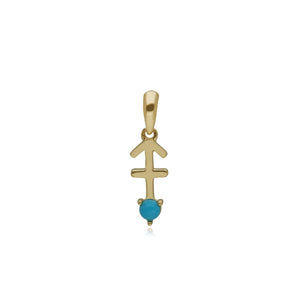 Turquoise Sagittarius Zodiac Charm