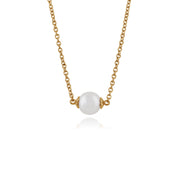 Collana di perle, collana di perle d'acqua dolce da 2,30 ct, argento 925 placcato oro