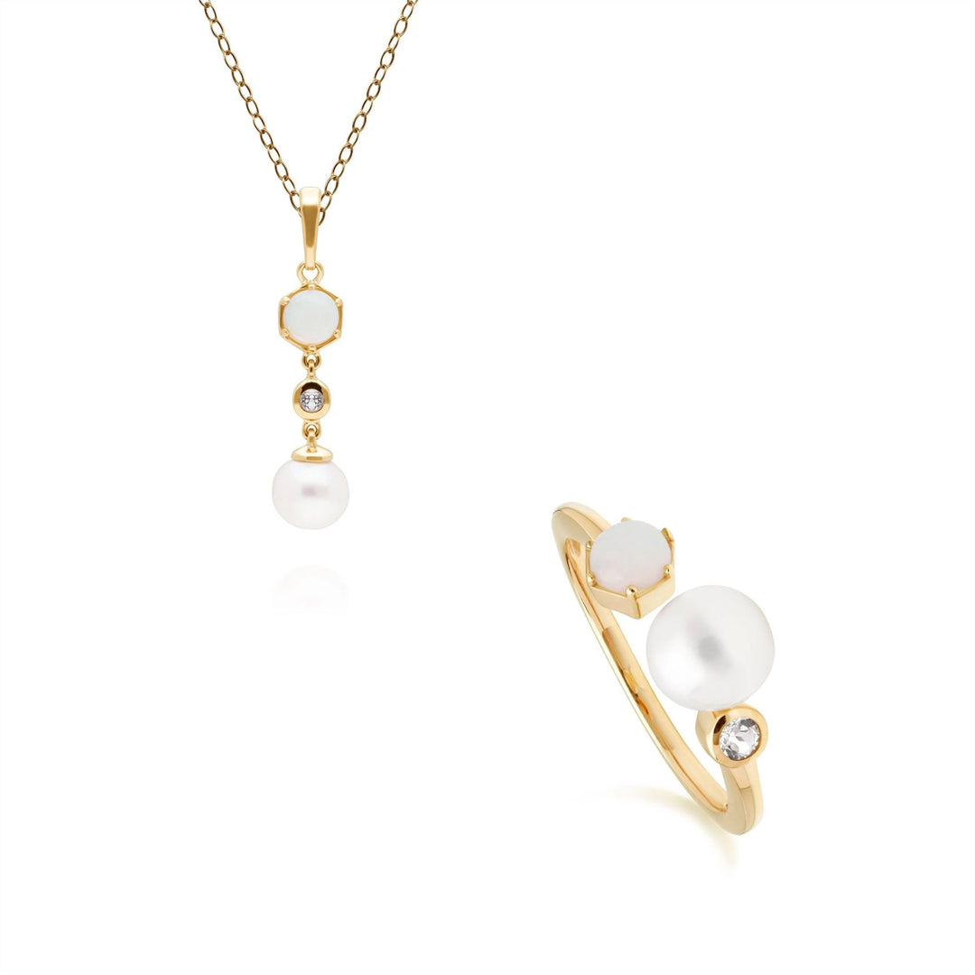 Ciondolo in oro con opale bianco brasiliano, 1,58 carati Ciondolo in oro con opale bianco brasiliano, 1,58 carati