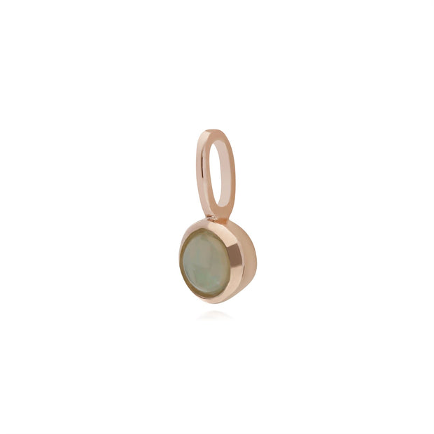 Ciondoli classici in argento 925 placcato oro rosa opale