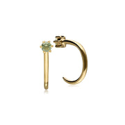 Orecchini a cerchio da infilare con Peridoto