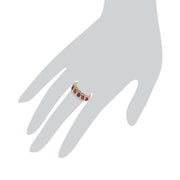 Anello in oro GIALLO da 9 ct con rubino naturale da 1,10 ct e diamanti