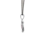 Ciondolo in stile Art Nouveau Argento 925 Ametista Pera e Marcasite
