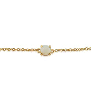Classico bracciale cabochon rotondo in oro giallo 375 con opale