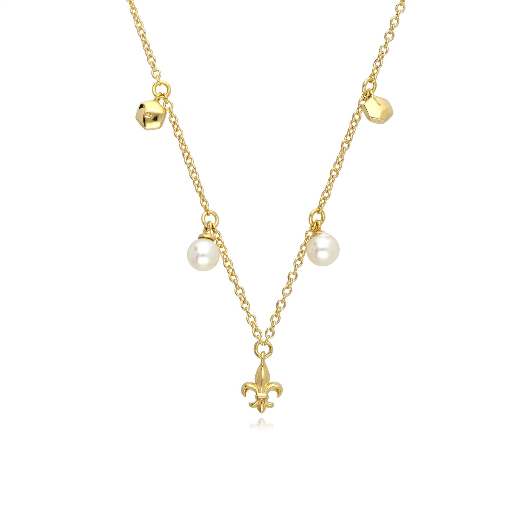 ECFEW™ Pearl Fleur De Lis Choker Necklace