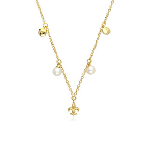 ECFEW™ Pearl Fleur De Lis Choker Necklace