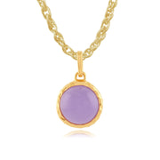 Collana pastello 'Irida' con giada lavanda in argento sterling placcato oro giallo da 9 ct
