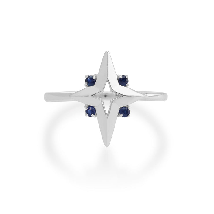 Gemondo Anello con stella ZAFFIRO, argento sterling da 0,07 ct Anello con stella ZAFFIRO